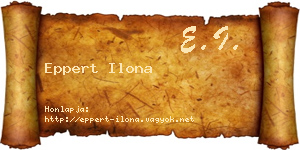 Eppert Ilona névjegykártya